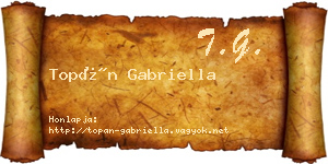 Topán Gabriella névjegykártya